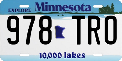 MN license plate 978TRO