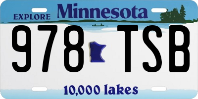 MN license plate 978TSB