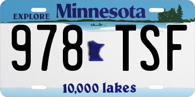 MN license plate 978TSF