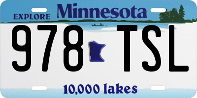 MN license plate 978TSL
