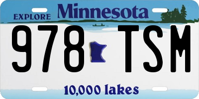 MN license plate 978TSM