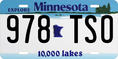MN license plate 978TSO