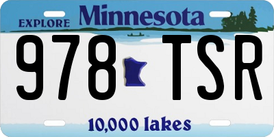 MN license plate 978TSR