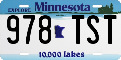 MN license plate 978TST