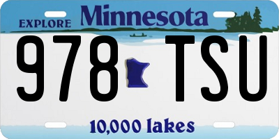 MN license plate 978TSU