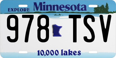 MN license plate 978TSV
