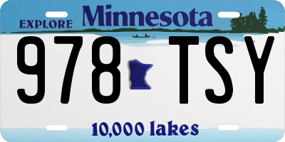 MN license plate 978TSY