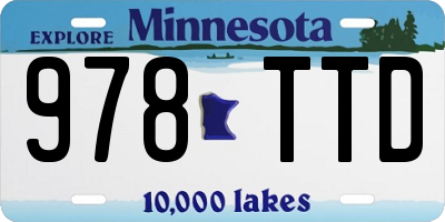 MN license plate 978TTD