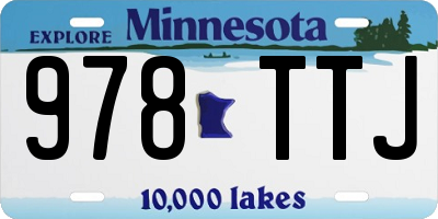 MN license plate 978TTJ