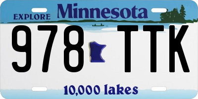 MN license plate 978TTK