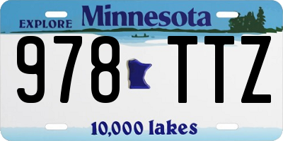 MN license plate 978TTZ