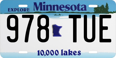 MN license plate 978TUE