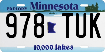 MN license plate 978TUK