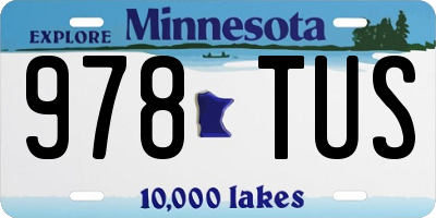 MN license plate 978TUS