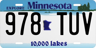 MN license plate 978TUV