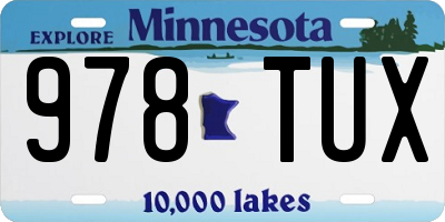 MN license plate 978TUX