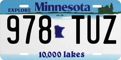 MN license plate 978TUZ