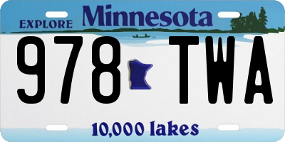 MN license plate 978TWA