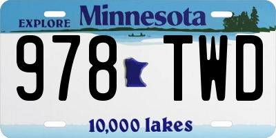 MN license plate 978TWD