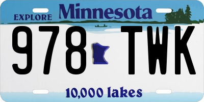 MN license plate 978TWK