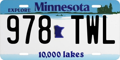 MN license plate 978TWL