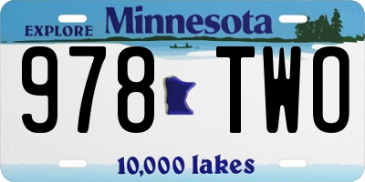 MN license plate 978TWO