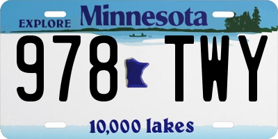MN license plate 978TWY