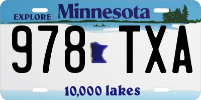 MN license plate 978TXA