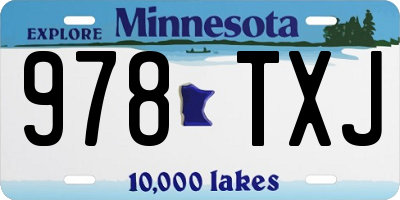 MN license plate 978TXJ