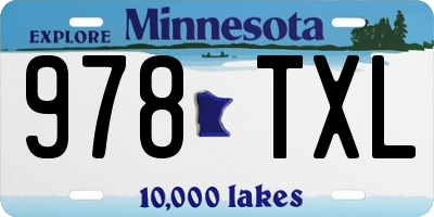 MN license plate 978TXL