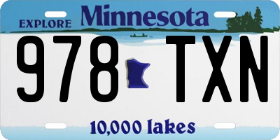 MN license plate 978TXN