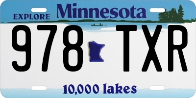 MN license plate 978TXR