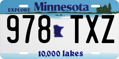 MN license plate 978TXZ