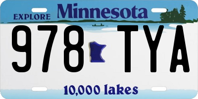 MN license plate 978TYA