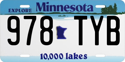 MN license plate 978TYB