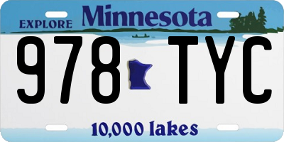 MN license plate 978TYC