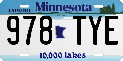 MN license plate 978TYE