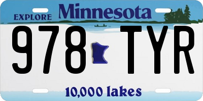 MN license plate 978TYR
