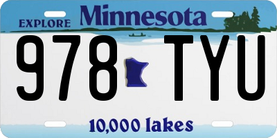 MN license plate 978TYU