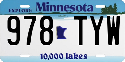 MN license plate 978TYW