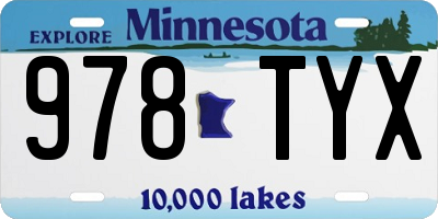 MN license plate 978TYX