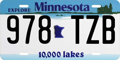 MN license plate 978TZB