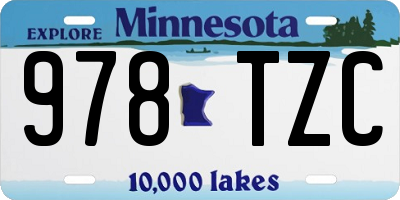 MN license plate 978TZC