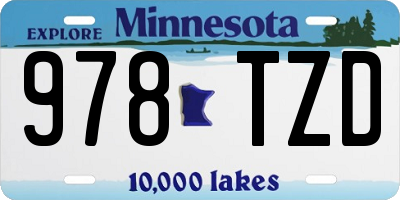 MN license plate 978TZD