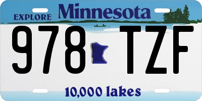 MN license plate 978TZF
