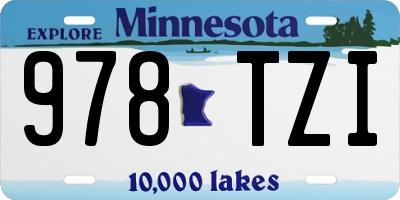 MN license plate 978TZI