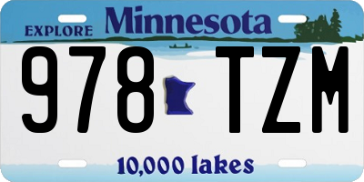MN license plate 978TZM