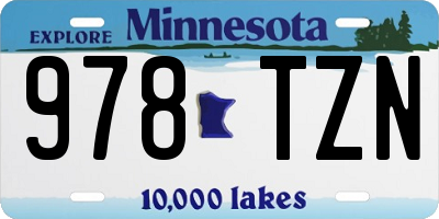 MN license plate 978TZN