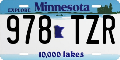 MN license plate 978TZR