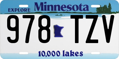 MN license plate 978TZV